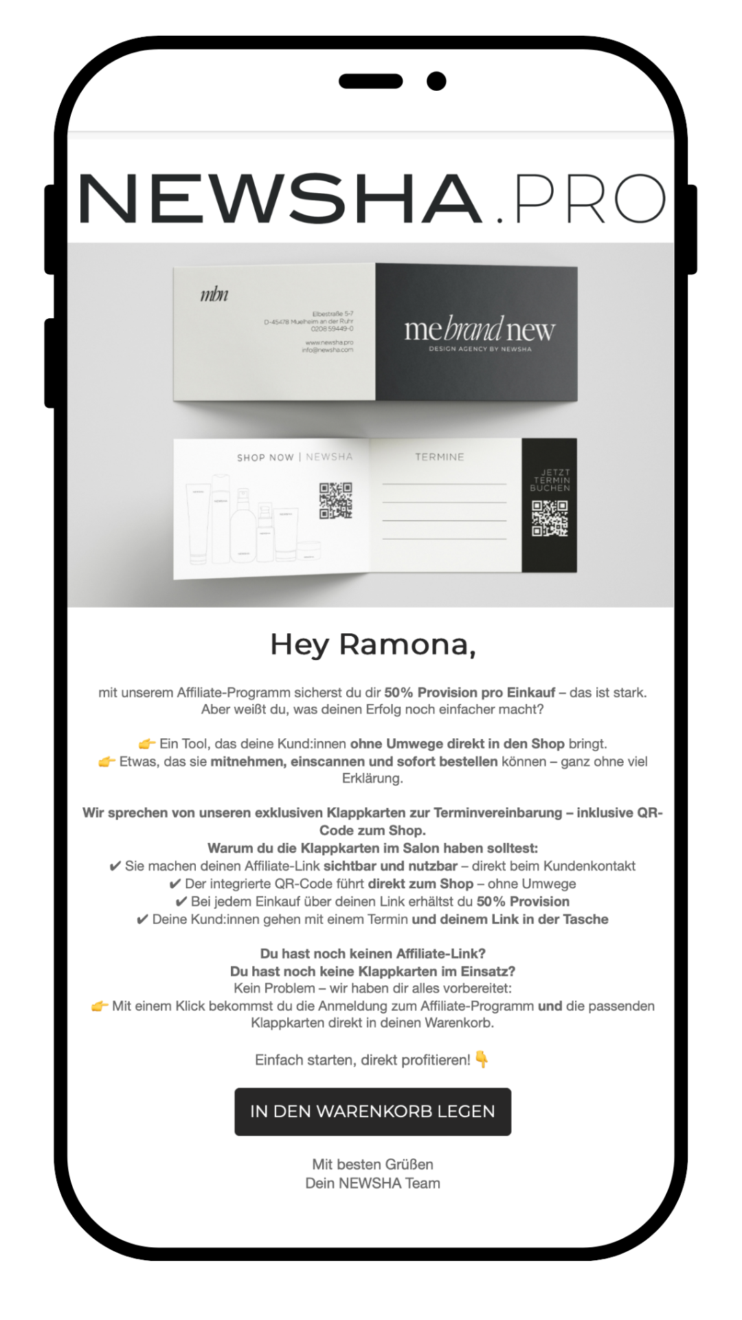 Newsletter Kampagne Newsha