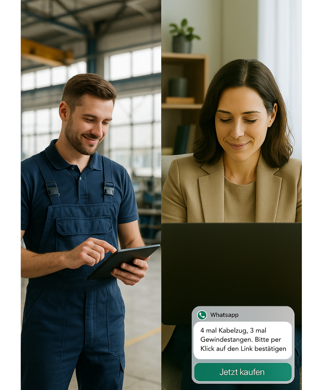 Schneller und einfacher VErkauf über Whatsapp für Handwerksbetriebe